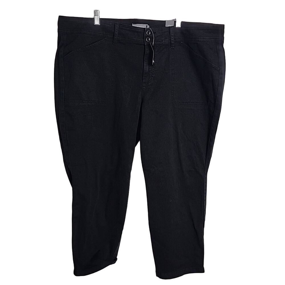 Torrid Crop Aviator Skinny Stretch Twill Midrise Pants, Size 24, NWT